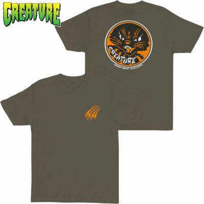 クリーチャースケートボード CREATURE SKATEBOARDS THE CREEPER S/S HEAVYWEIGHT TEE(OLIVE)