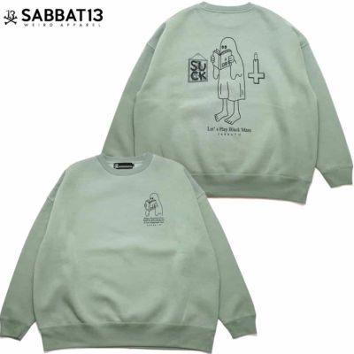 サバトサーティーン SABBAT13 BLACK MASS BIG SWEAT(SMOKE GREEN)