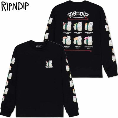 リップンディップ RIPNDIP SUSHI NERM LONG SLEEVE(BLACK)
