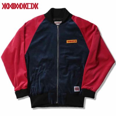 アニマリア ANIMALIA VELOUR TRACK JACKET(NAVY/RED)
