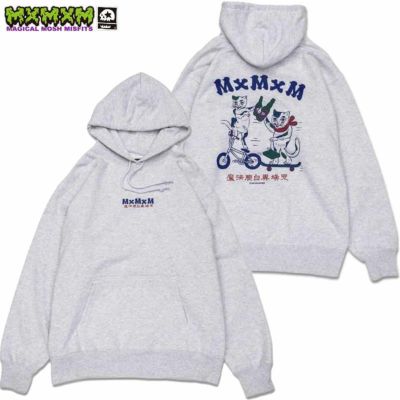 マジカルモッシュミスフィッツ MAGICAL MOSH MISFITS はみだし猫 HOODIE(GRAY)