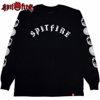 スピットファイヤーウィール  SPITFIRE WHEELS OLD E COMBO SLEEVE L/S T-SHIRT(BLACK)
