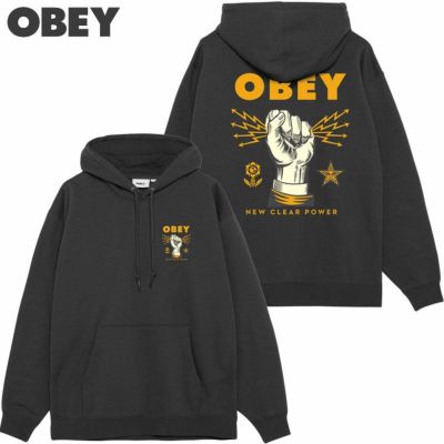 オベイ OBEY OBEY NEW CLEAR POWER HOOD(BLACK)