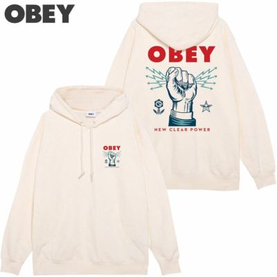 オベイ OBEY OBEY NEW CLEAR POWER HOOD(UNBLEACHED)