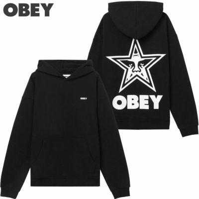 オベイ OBEY EBOLD STAR EXTRA HEAVY HOOD(BLACK)