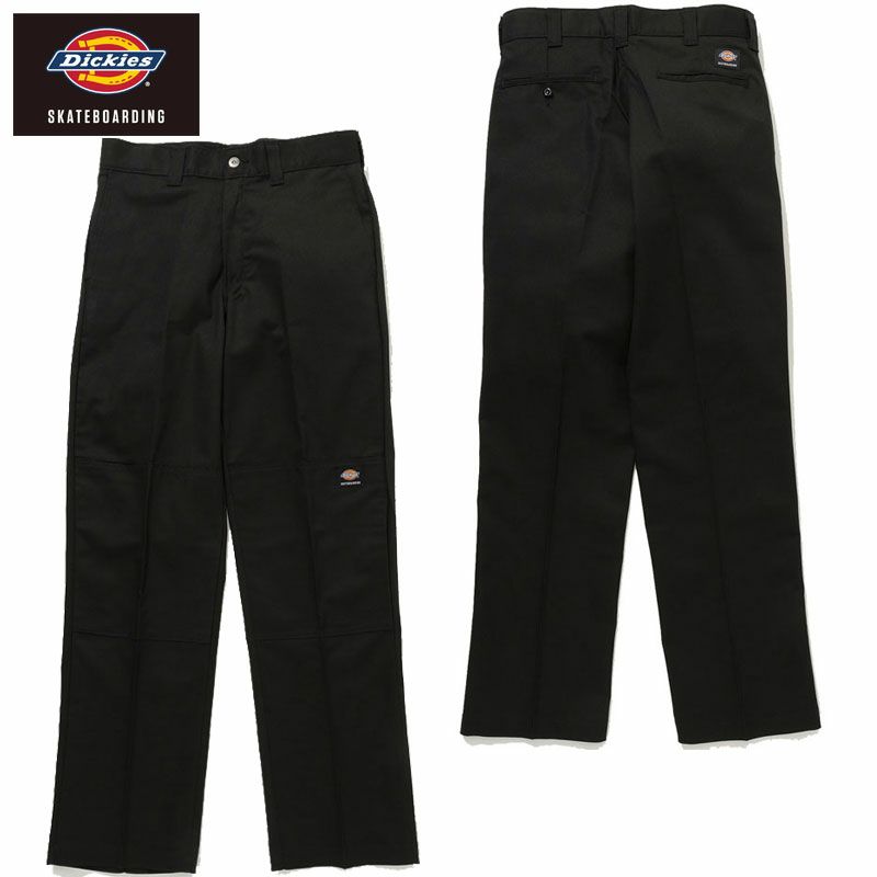 DOUBLE KNEE TWILL PANTS(BLACK)