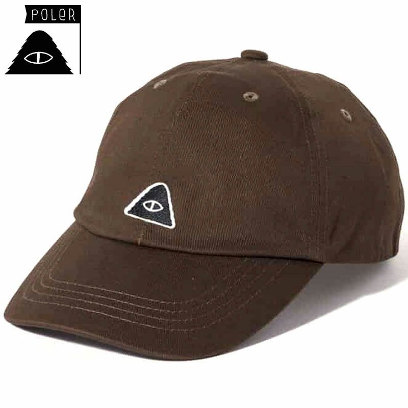 COTTON TWILL PACH BASEBALL CAP(BROWN)