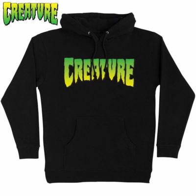 クリーチャースケートボード CREATURE SKATEBOARDS LOGO P/O HOODED HEAVYWEIGHT SWEATSHIRT(BLACK)