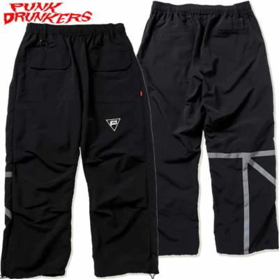 パンクドランカーズ PUNK DRUNKERS テックナイロンパンツ/下(BLACK)