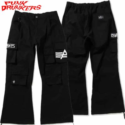 パンクドランカーズ PUNK DRUNKERS 9Pミリタリーパンツ(BLACK)