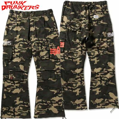 パンクドランカーズ PUNK DRUNKERS 9Pミリタリーパンツ(CAMO)