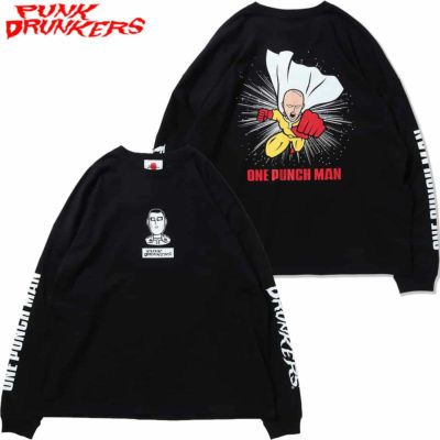 パンクドランカーズ PUNK DRUNKERS [PDS×ワンパンマン]サイタマBIGロンTEE(BLACK)