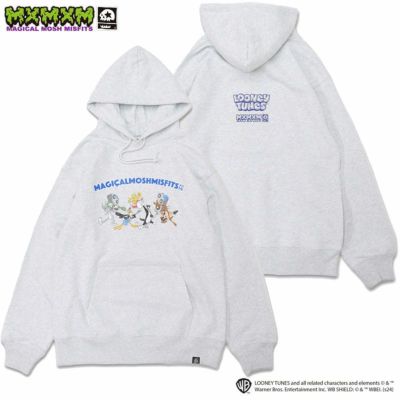 マジカルモッシュミスフィッツ MAGICAL MOSH MISFITS LOONEY TUNES x MxMxM ”LOVE ROCK” HOODIE (GRAY)