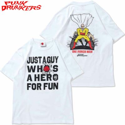 パンクドランカーズ PUNK DRUNKERS [PDS×ワンパンマン]趣味でヒーローをやっている者だTEE(WHITE)