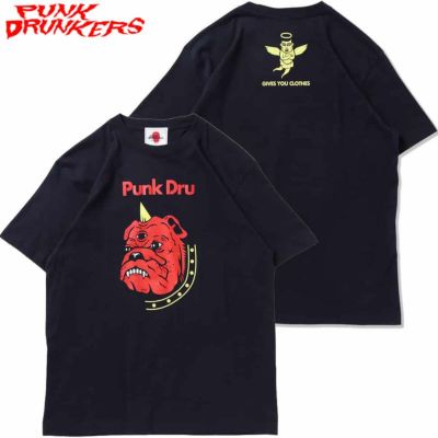 パンクドランカーズ PUNK DRUNKERS REDブルドックTEE(NAVY)