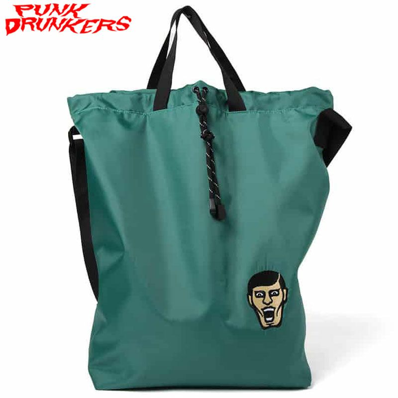 パンクドランカーズ PUNK DRUNKERS あいつパッカブルトートBAG(GREEN) |  大阪心斎橋アメリカ村のセレクトショップWARP(ワープ)の公式オンラインストア！