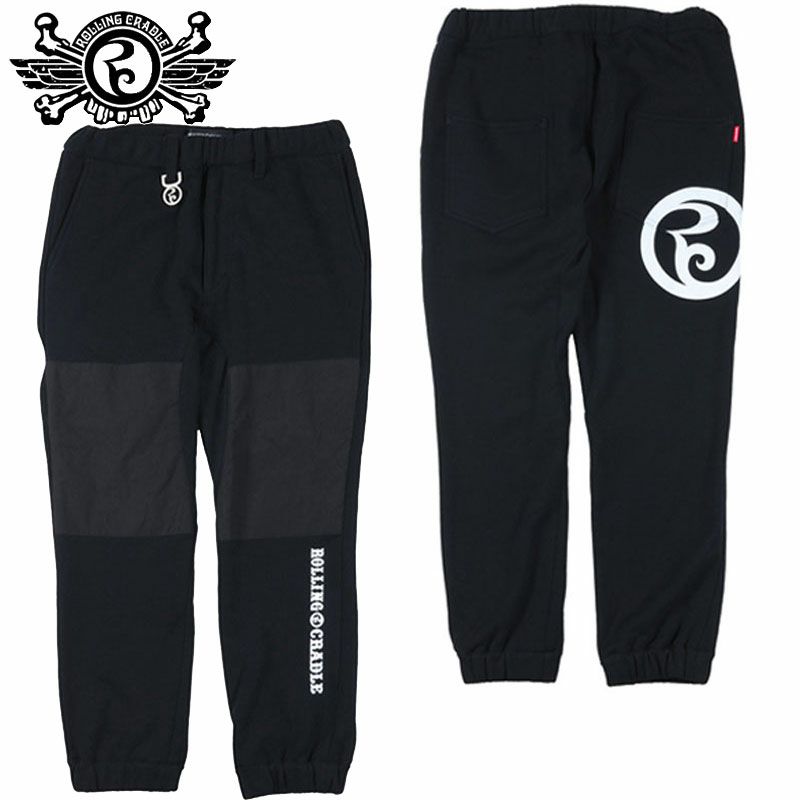 ローリングクレイドル ROLLING CRADLE PATCHES SWEAT PANTS(BLACK) |  大阪心斎橋アメリカ村のセレクトショップWARP(ワープ)の公式オンラインストア！