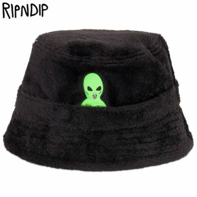 リップンディップ RIPNDIP LORD ALIEN SHERPA BUCKET HAT(BLACK)