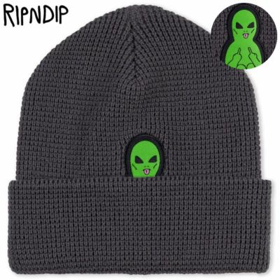 リップンディップ RIPNDIP LORD ALIEN BEANIE(CHARCOAL)