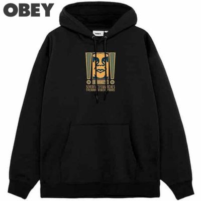 オベイ OBEY OBEY DOUBLE EXCLAMATION HOOD(BLACK)