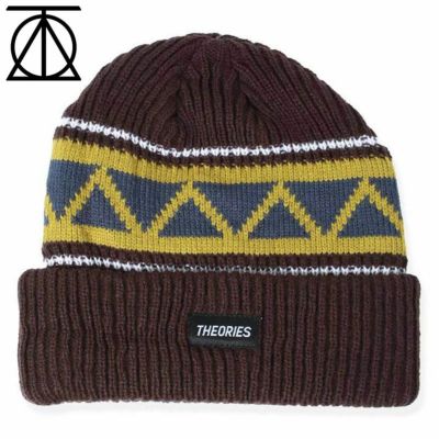 セオリーズ THEORIES PEAKS BEANIE(BROWN)