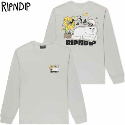 リップンディップ RIPNDIP NO MUSIC NO LIFE LONG SLEEVE(GRAY)