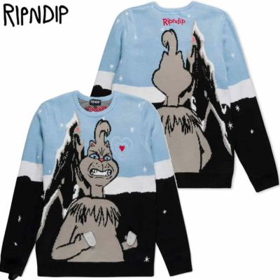 リップンディップ RIPNDIP NUNCH INTERACTIVE KNIT SWEATER(BLACK)