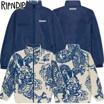 リップンディップ RIPNDIP HAKU REVERSIBLE JACKET(OFF WHITE/NAVY)