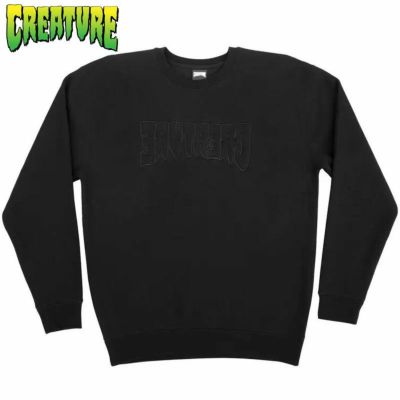 クリーチャースケートボード MIRROR CREW CREW NECK HEAVYWEIGHT SWEATSHIRT(BLACK)