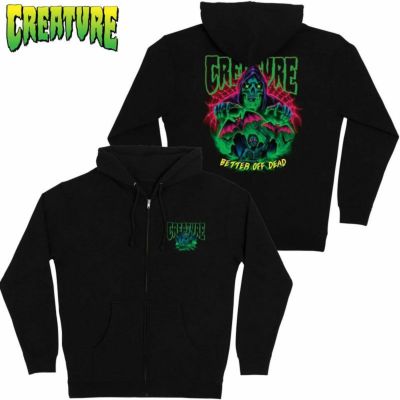 クリーチャースケートボード CREATURE SKATEBOARDS HELLBOUND ZIP HOOD(BLACK)