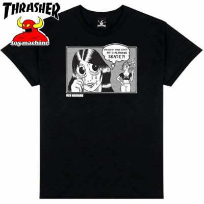 スラッシャー THRASHER THR×TOY MACHINE GIRLFRIEND S/S TEE(BLACK)