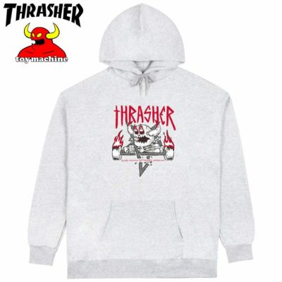 スラッシャー THRASHER THR×TOY MACHINE MONSTER GRAM L/S HOODIE(ASH GRAY)