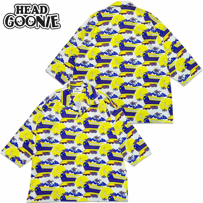 ヘッドグーニー HEADGOONIE FLYING FUTURE TRAIN ALOHA SHIRTS(MULTI 