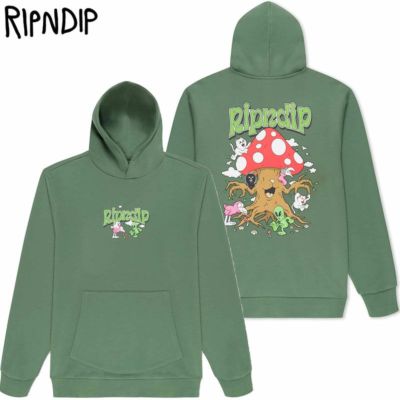 リップンディップ RIPNDIP PLAYGROUND HOODIE (LIGHT OLIVE)