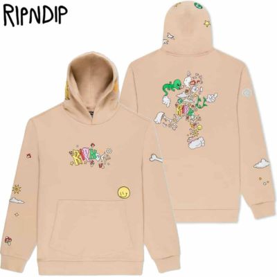 リップンディップ RIPNDIP BROKEN DOWN HOODIE(ALMOND)