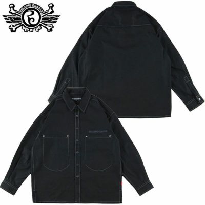 ローリングクレイドル ROLLING CRADLE BIG POCKET CANVAS SHIRT(BLACK)