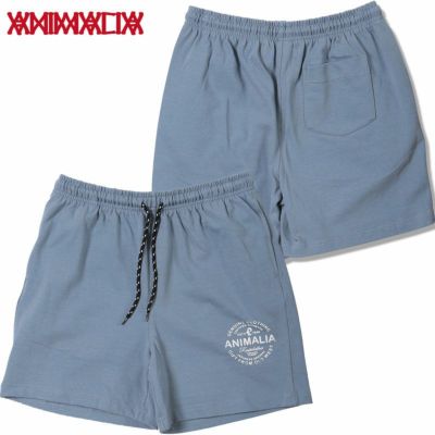 アニマリア ANIMALIA  SWEAT SHORTS - STAMP - (SMOKY BLUE)
