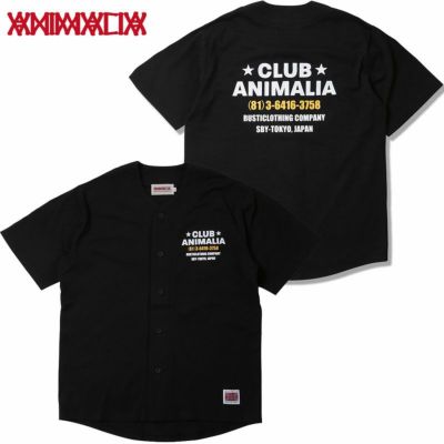 アニマリア ANIMALIA  8.5OZ BASE BALL SHIRTS(BLACK)