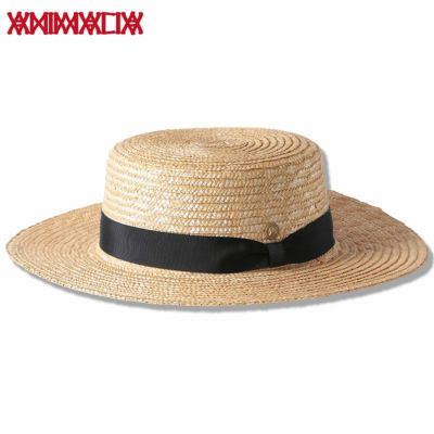 アニマリア ANIMALIA  STRAW BOATER HAT(BLACK)