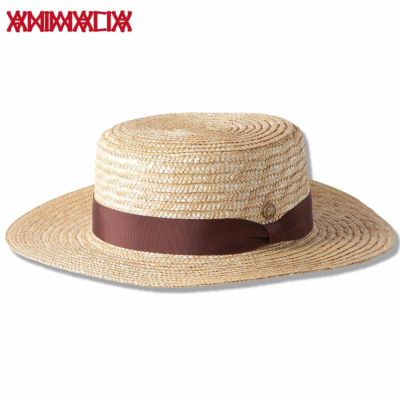 アニマリア ANIMALIA  STRAW BOATER HAT(BROWN)