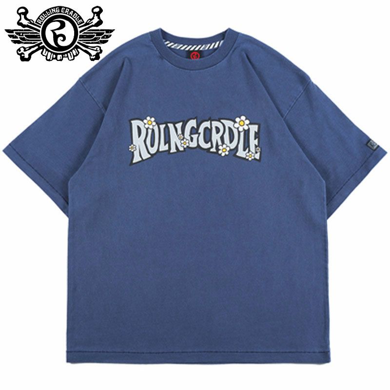 ローリングクレイドル ROLLING CRADLE RC FLOWER TEE(NAVY