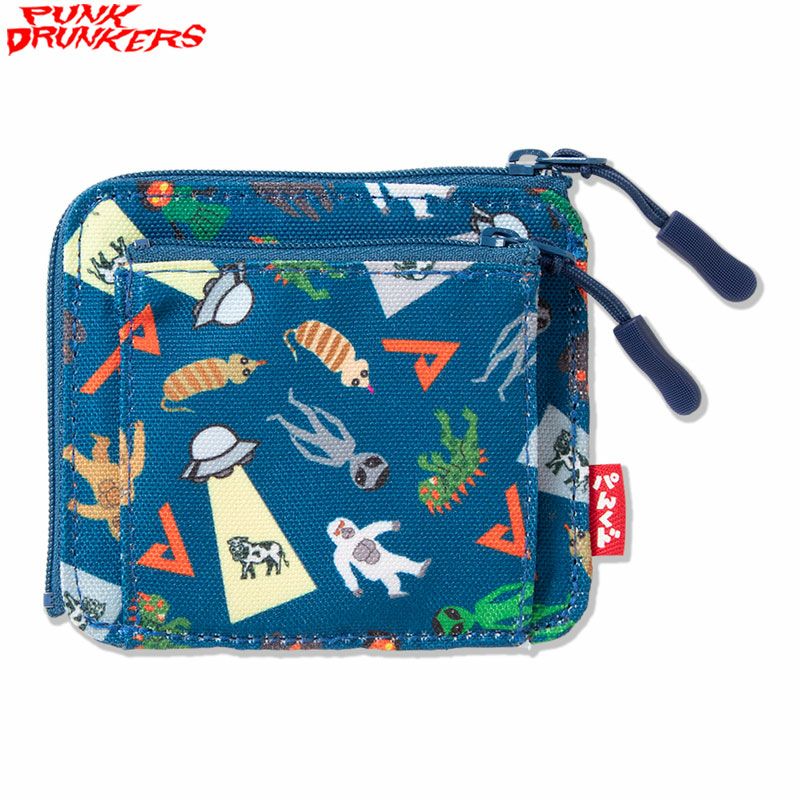 パンクドランカーズ　財布 予約商品】PUNK DRUNKERS アイツ総柄長財布 - BLACK / ロック