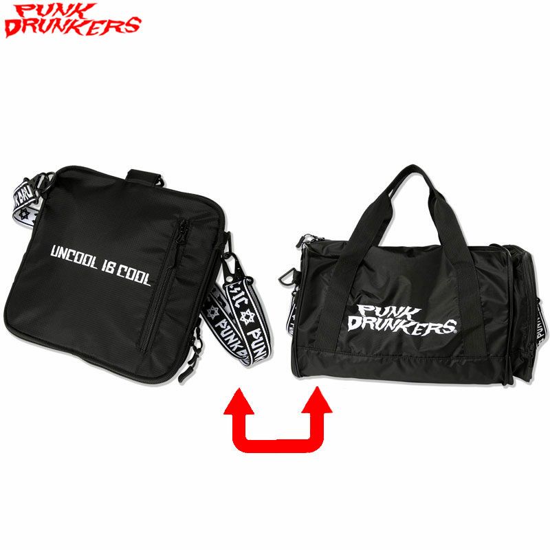パンクドランカーズ PUNK DRUNKERS ショルダーからボストンBAG(NAVY