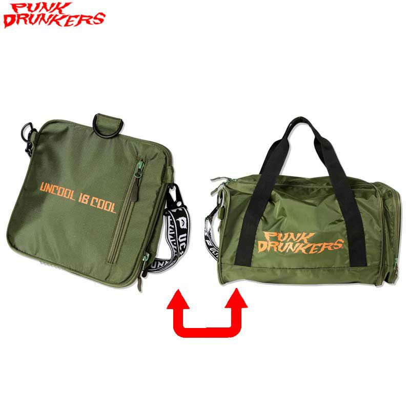 パンクドランカーズ PUNK DRUNKERS ショルダーからボストンBAG(NAVY