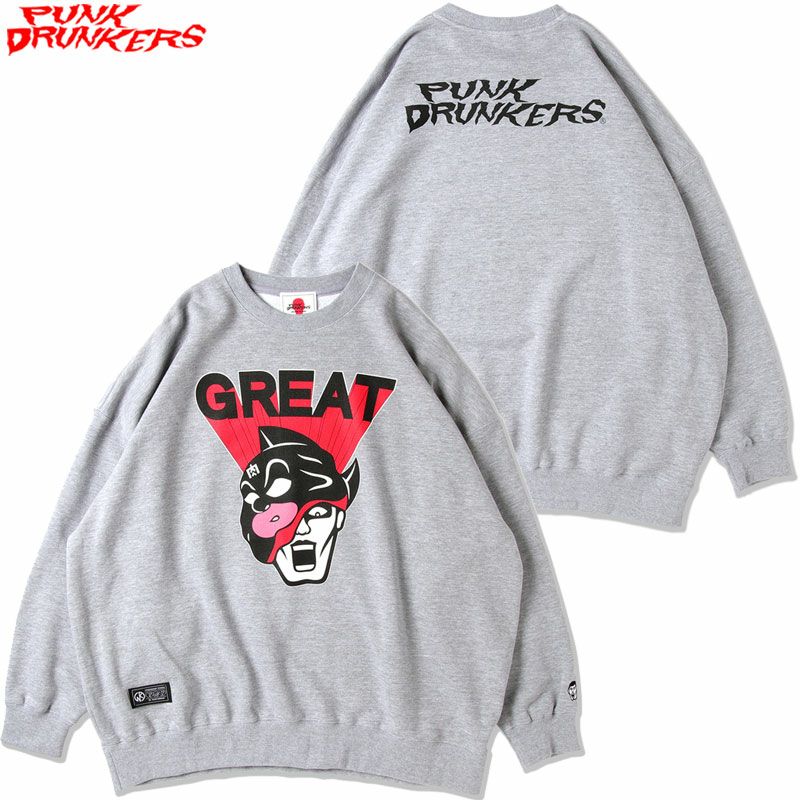 （新品タグ付未使用）PUNK DRUNKERS ×ToyMachineトレーナー パンクドランカーズ PUNK DRUNKERS ［PDSxキン肉マン］ GREAT