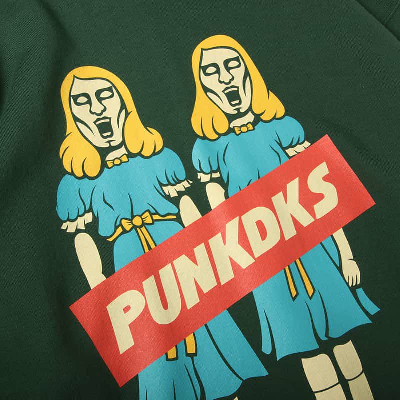 パンクドランカーズ PUNK DRUNKERS あいつ双子パーカ(D.GREEN