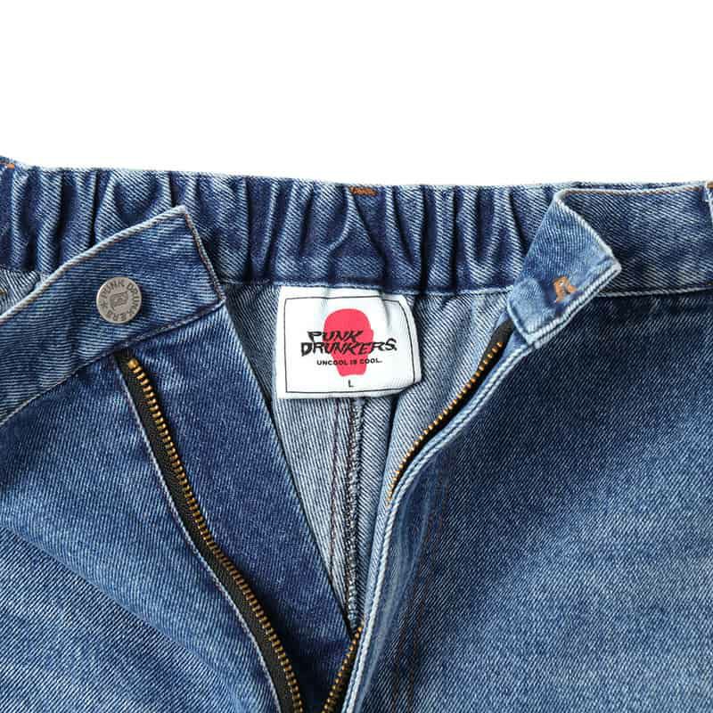 パンクドランカーズ デニムパンツ ワイドパンツ インディゴ あいつ パンクドランカーズ デニムパンツ ワイドパンツ インディゴ あいつ