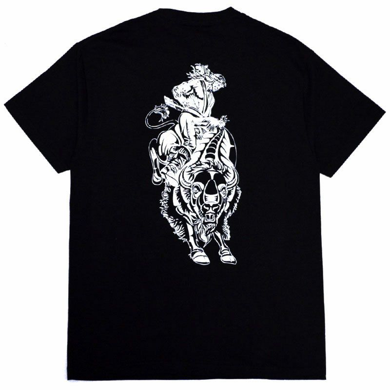 スカルスケーツ SKULL SKATES COASTAL CARVING TEE(BLACK