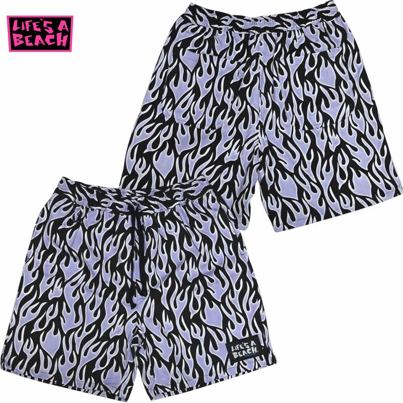 Life's A Beach ELASTIC SHORTS FIRE FRAME