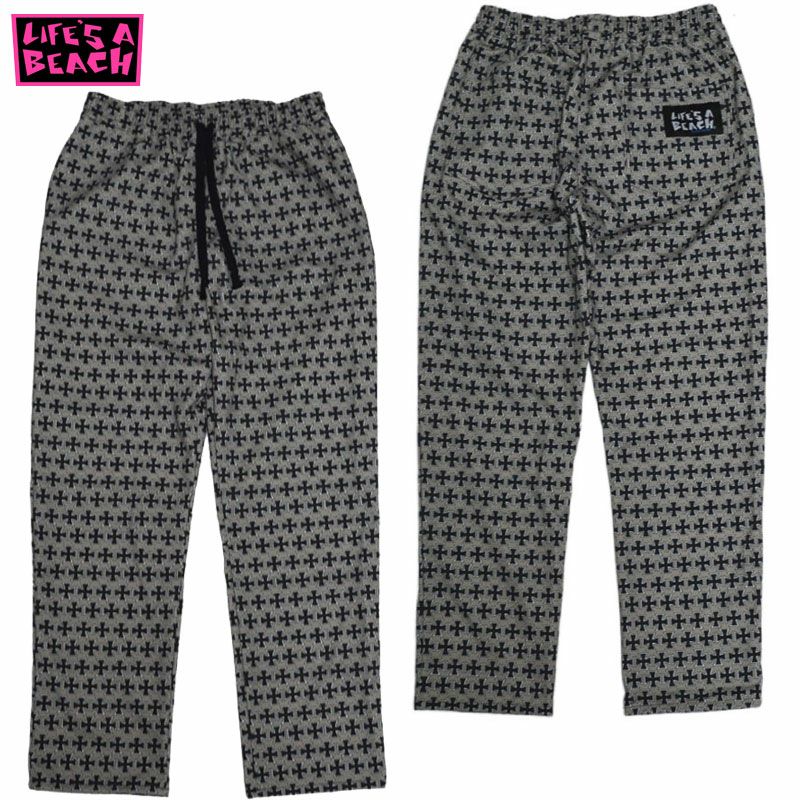 80’s life’s a beach アイアンクロス ライフズアビーチ Life's A Beach WARP別注 ELASTIC PANTS IRON CROSS
